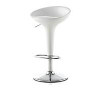 Magis Bombo - Tabouret réglable en hauteur 50-74cm blanc support en acier chromé