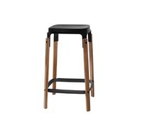 MAGIS tabouret STEELWOOD STOOL (Noir H 68 cm - Noyer américain / acier verni)
