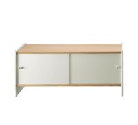 Magis Theca Buffet avec Étagères 93x43x78 Aluminium/ Rouge Cerise Naturel