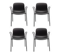 Magis Troy - Set de 4 chaises outdoor & accoudoirs frame black