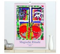 Magische Rituale (hochwertiger Premium Wandkalender 2026 DIN A2 hoch), Kunstdruck in Hochglanz: Die Macht der Maske. Einzigartige Maskenmotive als ... Ritualen Primitiven Völkern getragen wird.