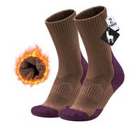 MAGISDU Chaussettes Chaudes Femme et Homme Laine Alpaga Chaussettes Thermiques Hautes Epaisse Anti Froid Hiver Running Ski Randonnée pour SnowBoard Sport Taille 35-51 Lot de 2