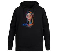 MAGITONE Algorya Objectif 2030 Boxy Pull À Capuche Noir Unisexe sans Genre Unisex Black Hoodie Men Women
