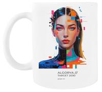 MAGITONE Algorya Objectif 2030 Boxy Tasse À Café Blanche Tasse À Thé En Céramique White Coffee Mug Ceramic Tea Cup