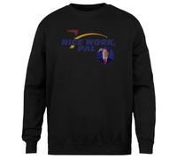 MAGITONE Beau Travail Mon Pote Pull Noir Unisexe Ras du Cou sans Sexe Unisex Black Jumper Genderless Crewneck