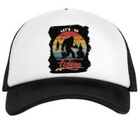 MAGITONE Bigfoot Allons Pêcher Casquette Snapback Enfant Blanche Kid Kid White Snapback Children Baseball Cap