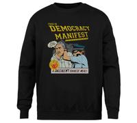 MAGITONE Ceci Est La Manifestation De La Démocratie Pull Noir Unisexe Ras du Cou sans Sexe Unisex Black Jumper Genderless Crewneck