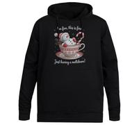 MAGITONE C'est Normal Je Craque Juste Pull À Capuche Noir Unisexe sans Genre Unisex Black Hoodie Men Women