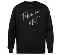 MAGITONE Citation Ne Te Laisse Pas Faire Pull Noir Unisexe Ras du Cou sans Sexe Unisex Black Jumper Genderless Crewneck