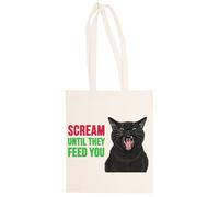 MAGITONE Criez Jusqu'à Ce Qu'ils Vous Nourrissent Unisexe Totebag Beige Shopping Sack Réutilisable Unisex Totebag Beige Shopping Sack Reusable