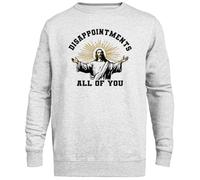 MAGITONE Déceptions À Vous Tous Jésus Pull Gris Unisexe Ras du Cou sans Sexe Unisex Grey Jumper Genderless Crewneck