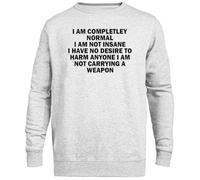 MAGITONE I Am Completley Normal I Am Not Pull Unisexe Noir Col Rond Unisex Black Jumper Genderless Crewneck