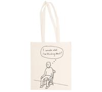 MAGITONE Je Me Demande À Quoi Je Pense Unisexe Totebag Beige Shopping Sack Réutilisable Unisex Totebag Beige Shopping Sack Reusable
