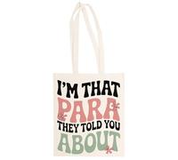 MAGITONE Je Suis Ce Para Dont Ils Vous Ont Parlé Unisexe Totebag Beige Shopping Sack Réutilisable Unisex Totebag Beige Shopping Sack Reusable