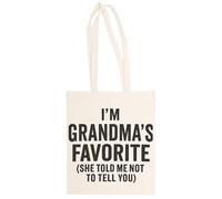 MAGITONE Je Suis Le Préféré De Grand-Mère Unisexe Totebag Beige Shopping Sack Réutilisable Unisex Totebag Beige Shopping Sack Reusable