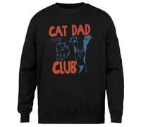 MAGITONE La Vie Est Plus Belle avec des Chats Pull Noir Unisexe Ras du Cou sans Sexe Unisex Black Jumper Genderless Crewneck