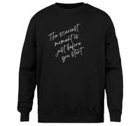 MAGITONE Le Moment Le Plus Effrayant Pull Noir Unisexe Ras du Cou sans Sexe Unisex Black Jumper Genderless Crewneck