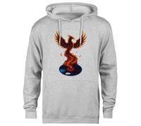 MAGITONE Le Phénix Renaît De Ses Cendres De Vinyle Pull À Capuche Gris Unisexe sans Sexe Unisex Grey Hoodie Genderless Pullover