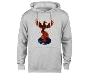 MAGITONE Le Phénix Renaît De Ses Cendres De Vinyle Pull À Capuche Gris Unisexe sans Sexe Unisex Grey Hoodie Genderless Pullover