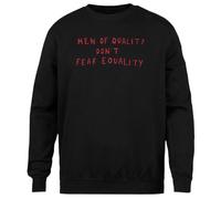 MAGITONE Les Hommes De Qualité N'ont Pas Peur Pull Noir Unisexe Ras du Cou sans Sexe Unisex Black Jumper Genderless Crewneck