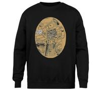 MAGITONE Monsieur Caca Pull Noir Unisexe Ras du Cou sans Sexe Unisex Black Jumper Genderless Crewneck