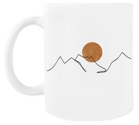 MAGITONE Montagne Paysage Tasse À Café Blanche Tasse À Thé En Céramique White Coffee Mug Ceramic Tea Cup