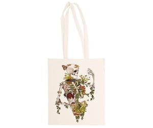 MAGITONE Os Et Botanique Unisexe Totebag Beige Shopping Sack Réutilisable Unisex Totebag Beige Shopping Sack Reusable