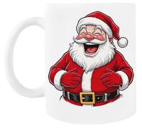 MAGITONE Père Noël Rieur | Jolly Belly Shake Tasse À Café Blanche Tasse À Thé En Céramique White Coffee Mug Ceramic Tea Cup