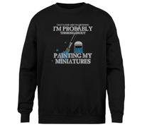 MAGITONE Réflexions sur La Peinture Pull Noir Unisexe Ras du Cou sans Sexe Unisex Black Jumper Genderless Crewneck