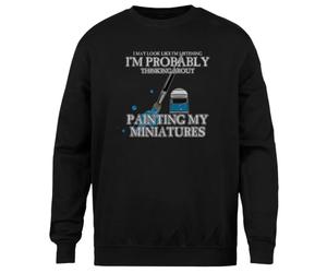 MAGITONE Réflexions sur La Peinture Pull Noir Unisexe Ras du Cou sans Sexe Unisex Black Jumper Genderless Crewneck