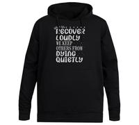 MAGITONE Retrouver La Sobriété avec Enthousiasme Pull À Capuche Noir Unisexe sans Genre Unisex Black Hoodie Men Women
