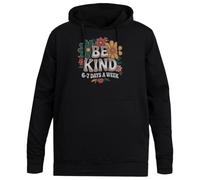 MAGITONE Soyez Gentil 6 À 7 Jours par Semaine Pull À Capuche Noir Unisexe sans Genre Unisex Black Hoodie Men Women
