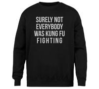 MAGITONE Tout Le Monde Ne Pratiquait Certainement Pas Le Kung-Fu Pull Noir Unisexe Ras du Cou sans Sexe Unisex Black Jumper Genderless Crewneck
