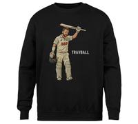 MAGITONE Travball - Quel Coup De Maître Pull Noir Unisexe Ras du Cou sans Sexe Unisex Black Jumper Genderless Crewneck