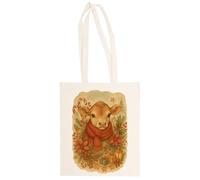 MAGITONE Vache Leia Active Unisexe Totebag Beige Shopping Sack Réutilisable Unisex Totebag Beige Shopping Sack Reusable