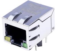 MagJack 10/100Base-TX 4 Transformateur avec LEDs Tab down BEL Stewart Connectors SI-60062-F RJ45 embase femelle horizontale