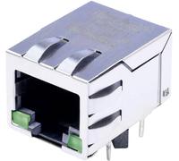 MagJack 10/100Base-TX 4 Transformateur avec LEDs Tab down BEL Stewart Connectors SI-60118-F RJ45 embase femelle horizontale