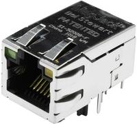 MagJack 10/100Base-TX PoE 4 Transformateur avec LEDs BEL Stewart Connectors SI-52008-F RJ45 embase femelle horizontale PoE Pôle