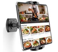 MAGJIEYX Support Tablette Mural, Réglage à 360° Support Tablette pour Cuisine/Salle de Sport/Bureau Universal Clamp Compatible avec iPad Pro/Air/Mini, Galaxy Tab, All 6-12.9" Devices