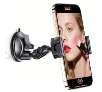 MAGJIEYX Support téléphone Universel à Ventouse, Lavable et réutilisable Support Mural pour téléphone pour Miroir vitre carrelage Portable 360° Rotatif pour iPhone Samsung Tous Les Smartphones