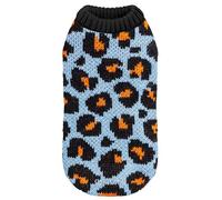 Maglioncino modello Cheetah Spot fantasia animalier azzurro per cani Croci