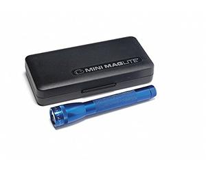 Maglite M2A11L Maglite Mini lampe de poche à incandescence à 2 piles AA, avec boîte de présentation, bleu