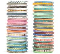 MAGLITT Maigre Or Washi Tape Set 60 Rouleaux Masking Tape Ruban adhesif decoratif pour Scrapbooking Artisanat de Bricolage