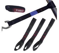MAGMA 4 Sangles d'Arrimage à Cliquet | 45cm long | 25mm large | Sangles avec 2 jauges | 1000 Kgf/unit | EN-12195-2 | Noir | Ceinture de Moto | Boucles souples pour Porte-vélo, Remorque, Quad, ATV