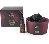 Magma London - Diffuseur de roche volcanique - Ambre carbonisée - Parfum exotique avec mélange d'ambre riche et poudré avec patchouli et bois de santal - Décoration de maison et de bureau
