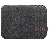 MAGMA Lot de 4 coussins de chaise d'intérieur Avaro (carré, anthracite)