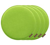 MAGMA Lot de 4 coussins de chaise d'intérieur Avaro (rond, vert)