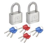 Magmaus® PD240 Cadenas Haute Sécurité avec 12 Clés - Acier Inoxydable Anti-Perçage, Protection Extérieur | Antivol de Sécurité pour Portail, Garage, Container Maritime