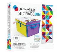 Magna-Tiles Panier de rangement et tapis de jeu interactif – Pliable, poignées, 31,8×27,9×20,3 cm