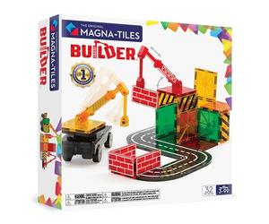 Magna-Tiles® Builder 32 Piece Set, The Original Magnetic Building Tiles for Creative Open-Ended Play, Educational Toys for Children Ages 3 Ans + (32 pièces)